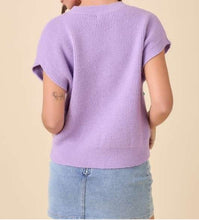 Load image into Gallery viewer, Mardi Gras ribbon bow knit top

