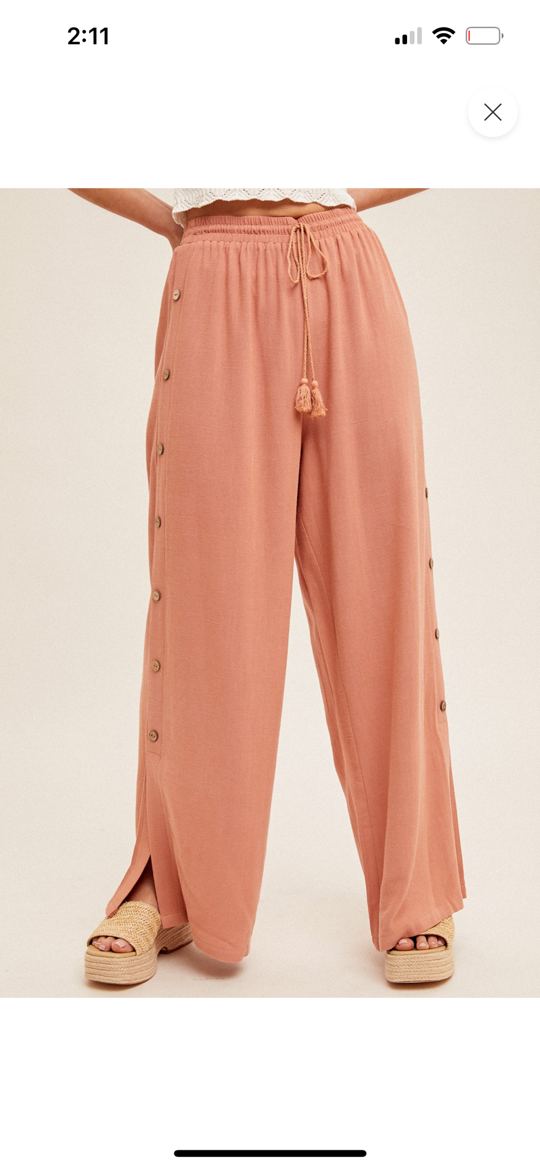 Peachy linen pants