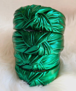 Metallic green headband