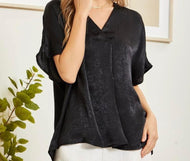 Vneck silk blouse