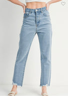 High rise straight leg jeans