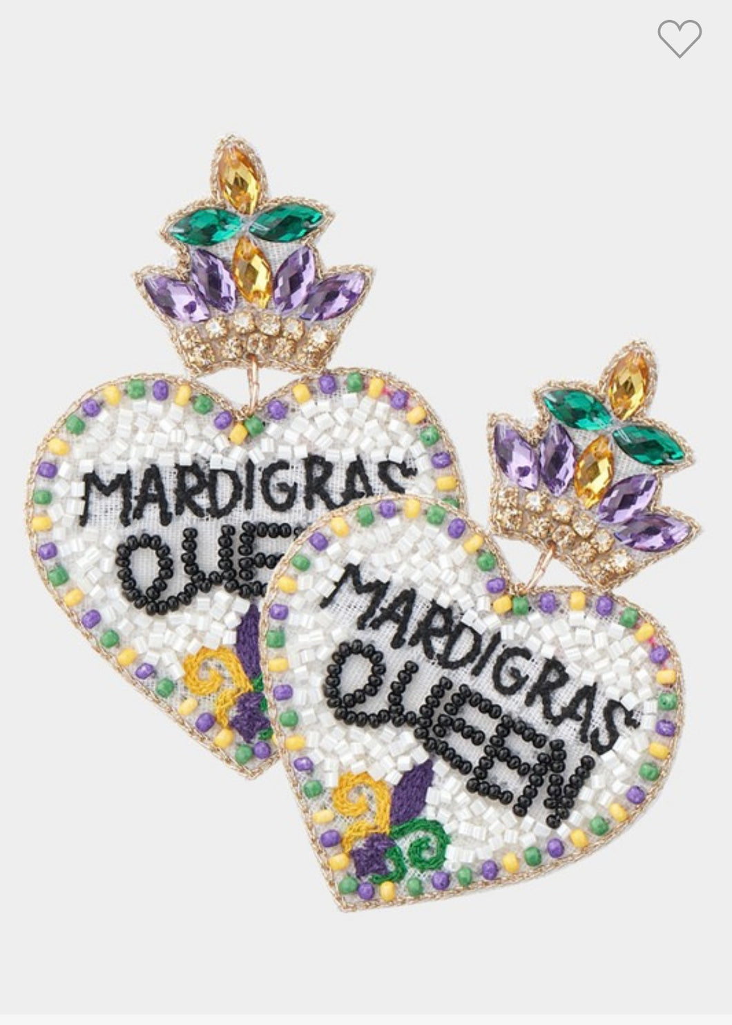 Mardi Gras Queen earrings