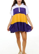 LSU colorblock dress