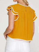 Load image into Gallery viewer, Game day ruffle sleeve blouse
