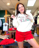 Holly jolly embroidery sweatshirt