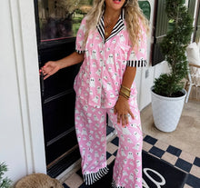 Load image into Gallery viewer, Preorder pink ghost pjs.
