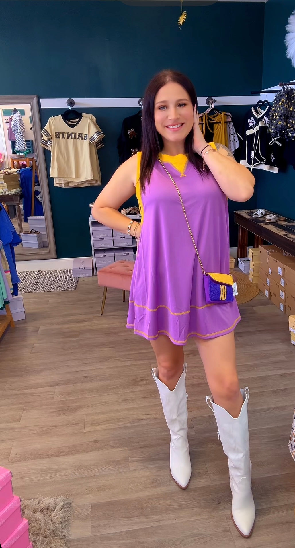 GAMEDAY dress purple/gold