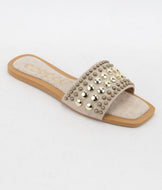 Natural stud sandals
