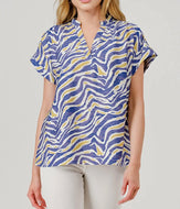Purple tiger print top