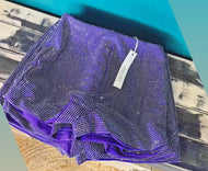 Purple rhinestone shorts