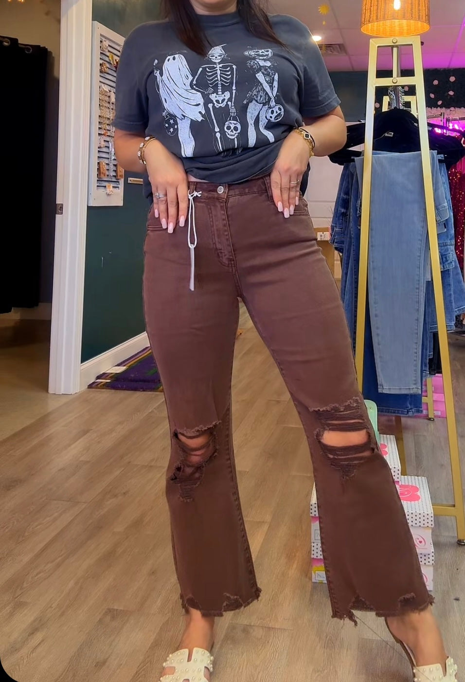 Cocoa ripped jeans
