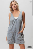 Black vintage denim overalls