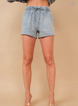 Load image into Gallery viewer, Washed rhinestone shorts
