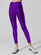 Purple metallic leggings