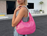 Leather rhinestone purse
