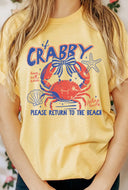 Crabby return to beach tshirt