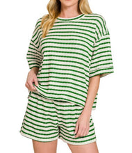 Load image into Gallery viewer, Striped short sleeve set
