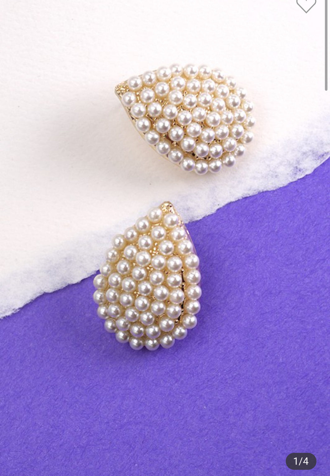 Teardrop pearl earrings