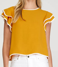 Load image into Gallery viewer, Game day ruffle sleeve blouse
