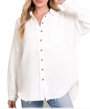 Load image into Gallery viewer, Gauze oversized shirt
