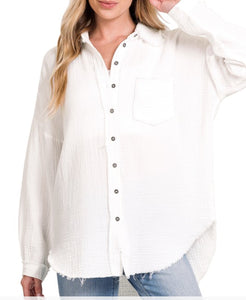 Gauze oversized shirt