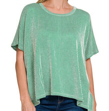 Load image into Gallery viewer, Ribbed striped oversized top
