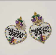 Mardi queen earrings