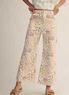 Floral vintage wide leg pants