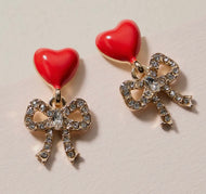 Heart/Bow earrings