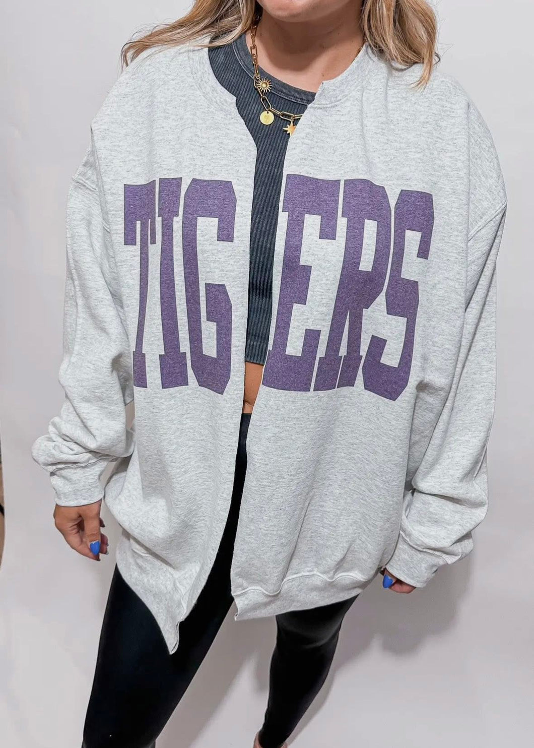 Tiger open front cardigan