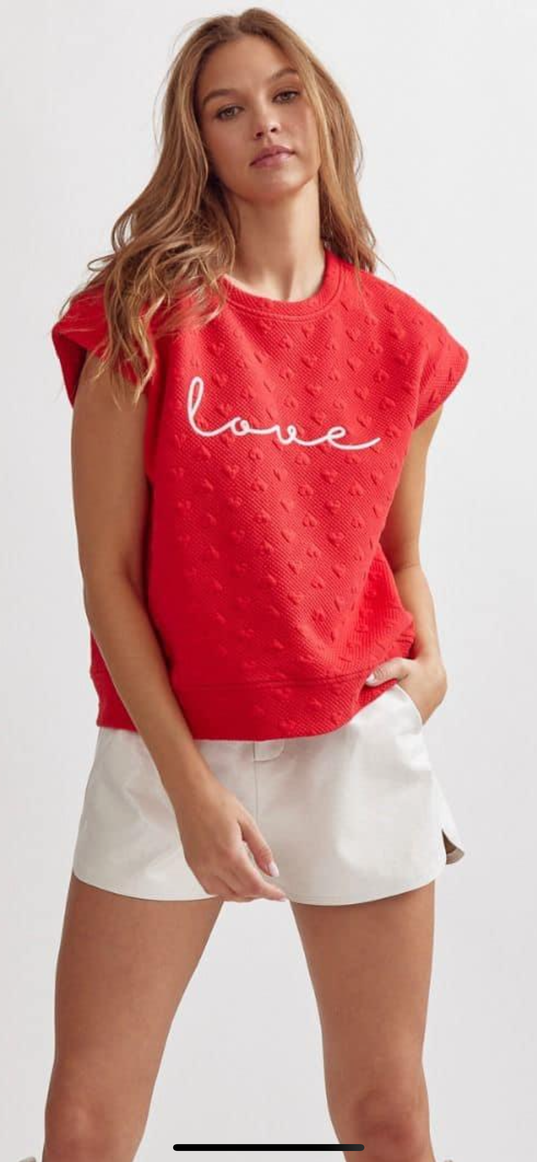 Red love blouse