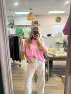 Floral wide leg pants