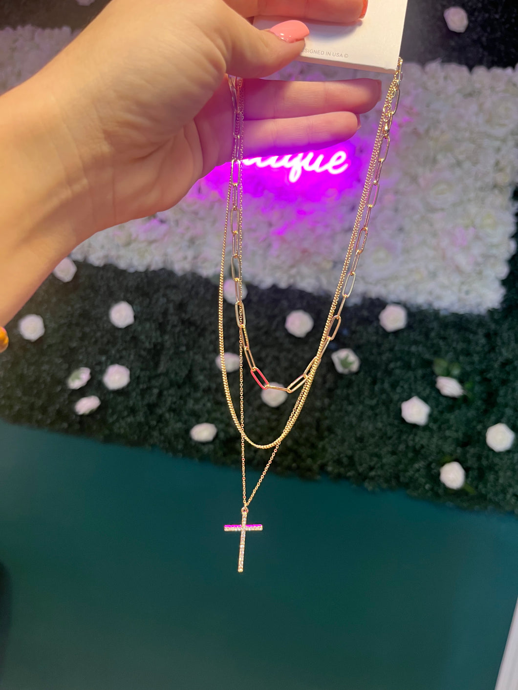 Triple Cross necklace