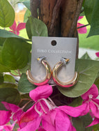 Gold chunky hoop earrings