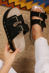 Black sandals wedge