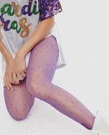 Rhinestone mardi tights