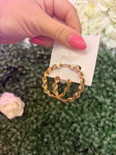 Load image into Gallery viewer, Gold bubble hoop earrings
