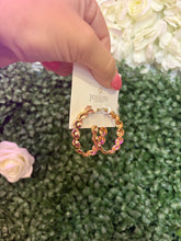 Load image into Gallery viewer, Gold bubble hoop earrings
