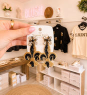 Fleur de lis earrings ￼
