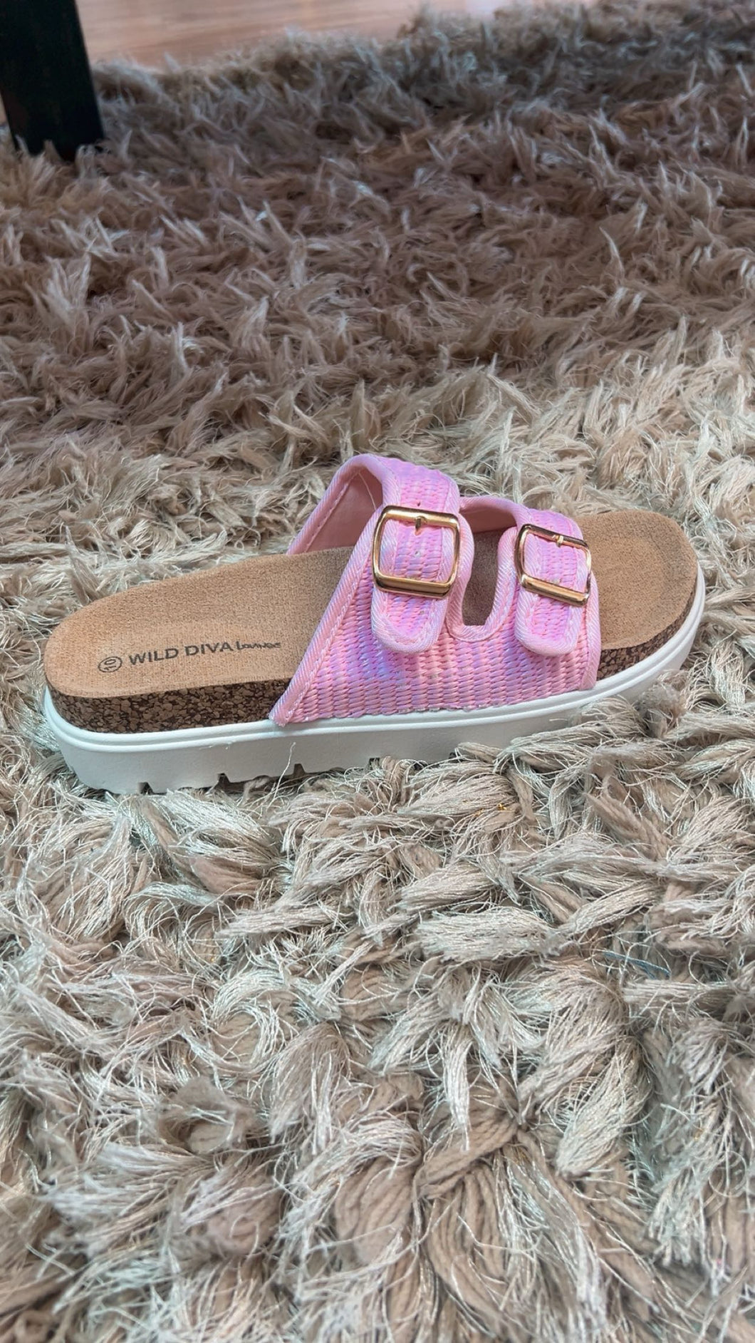 Pink chunky sandals